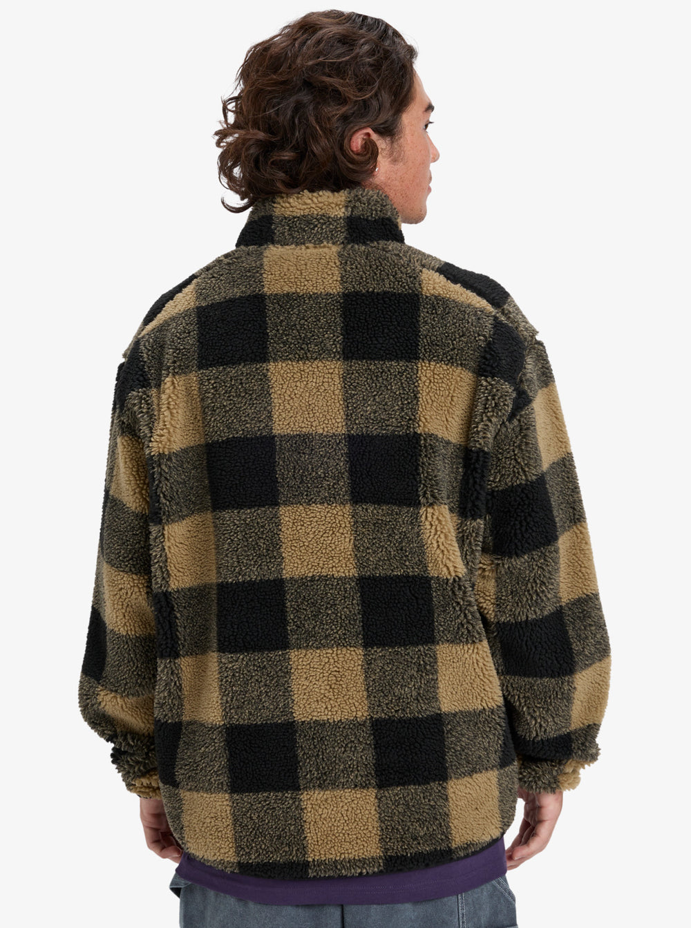 Quiksilver Mercury Woodlands Sherpa 1/2 Zip Fleece Jacket