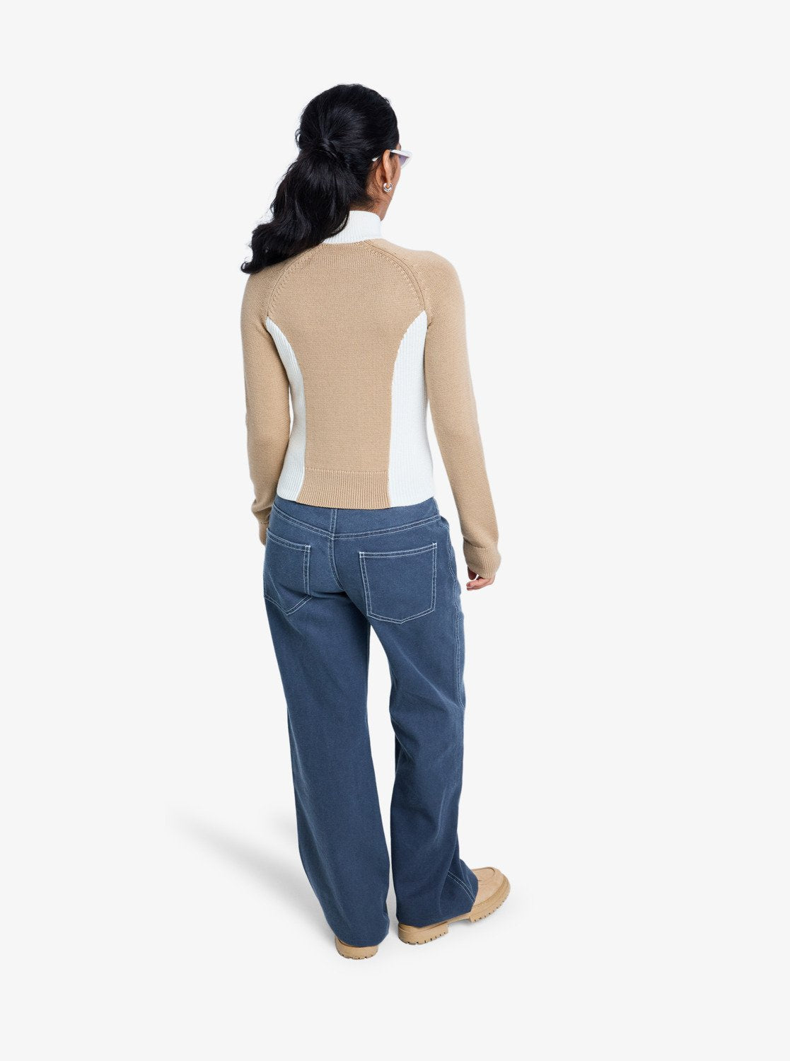 Roxy Chloe Kim Mock Neck Zip Knit