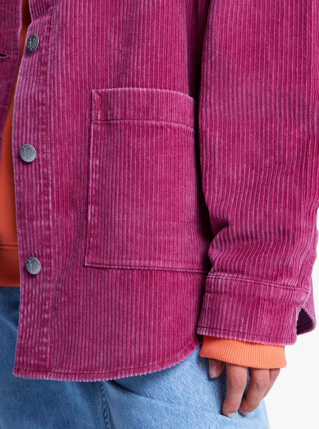 Roxy Kick Back Washed Corduroy Shirt Jacket