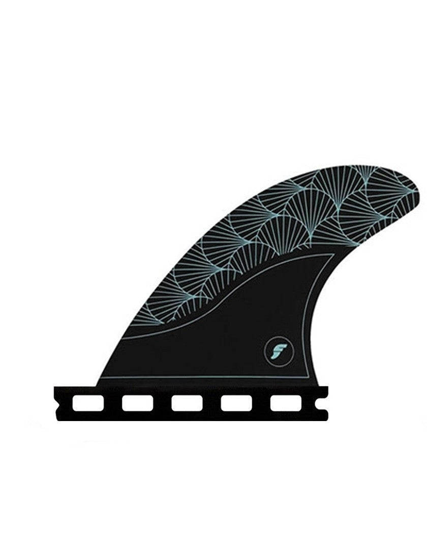 Futures Rasta Honeycomb Quad Fins - Black/Teal