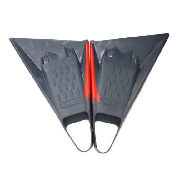 Mike Stewart MS Viper Delta Bodyboard Fins - Grey/Red