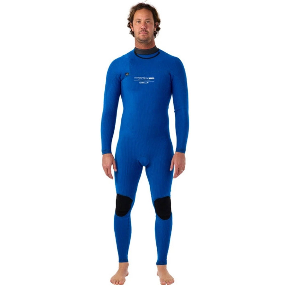 O'Neill Mens Hyperfreak 4/3+ Chest Zip Wetsuit - Black/Tempered Steel