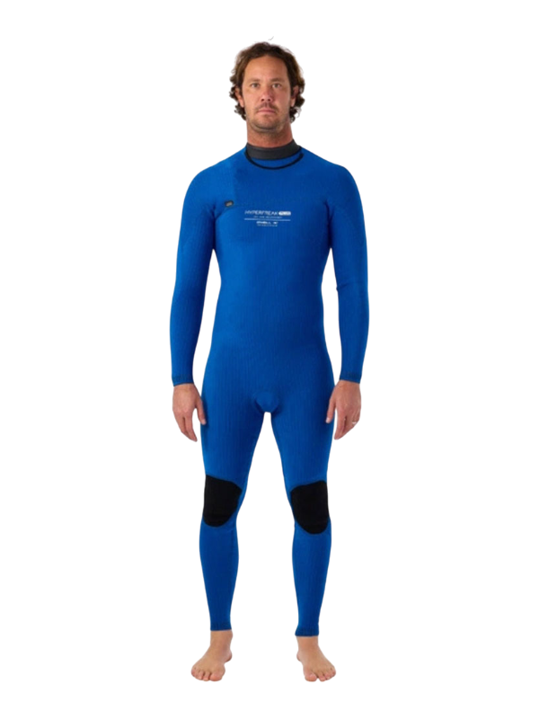 O'Neill Mens Hyperfreak 4/3+ Chest Zip Wetsuit - Black/Tempered Steel