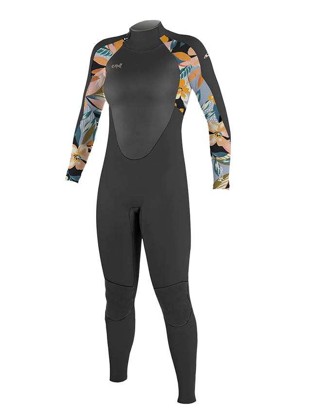 O'Neill Girls Epic 5/4 Wetsuit - Black/Demi Floral