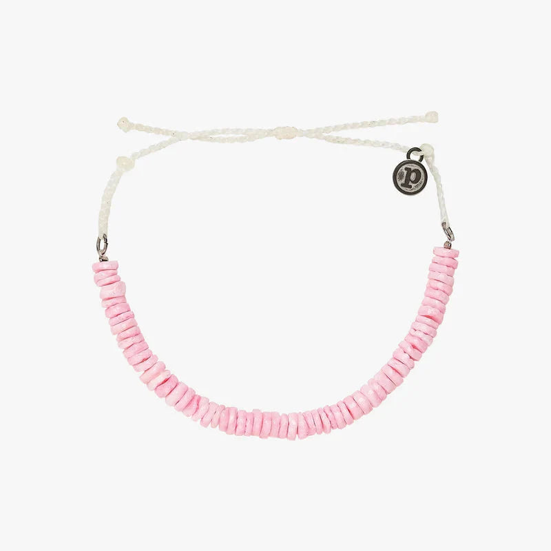 Pura Vida Pink Puka Shell Cord Bracelet