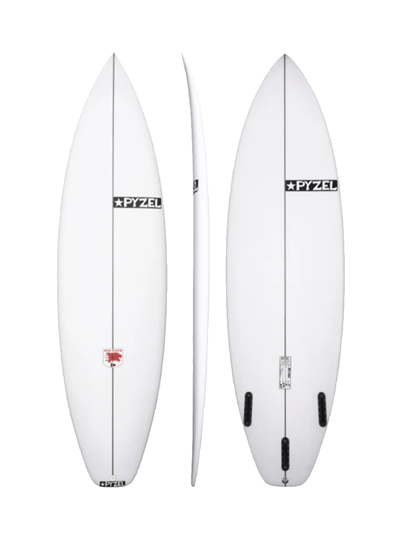 Pyzel Red Tiger Surfboard Future - White
