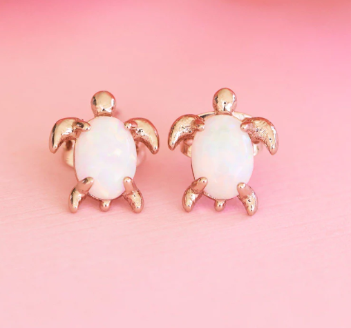 Pura Vida Opal Sea Turtle Earrings