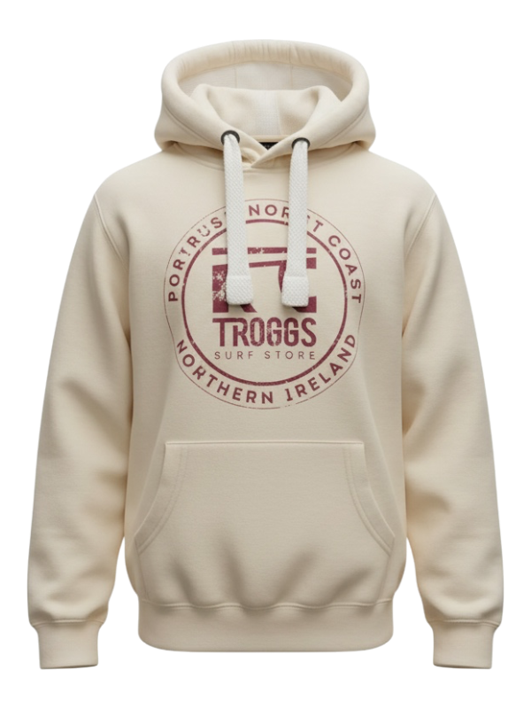Troggs Mono Sticker Hoodie - Ivory