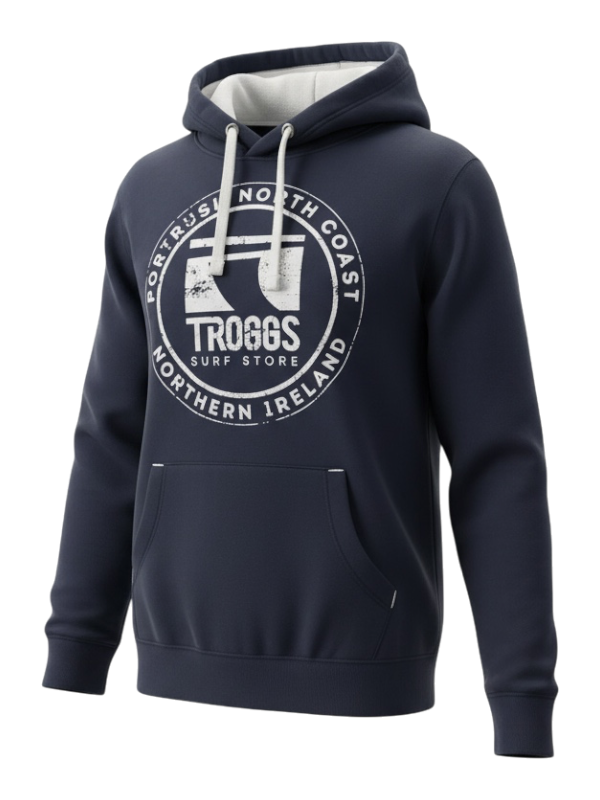 Troggs Mono Sticker Hoodie - Oxford Navy