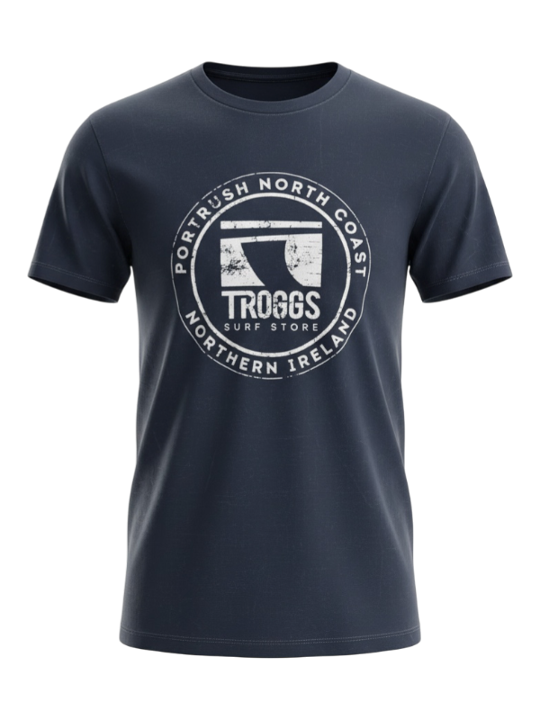 Troggs Mono Sticker T-Shirt - Navy