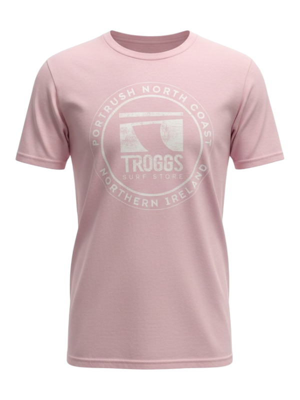 Troggs Mono Sticker T-Shirt - Light Pink