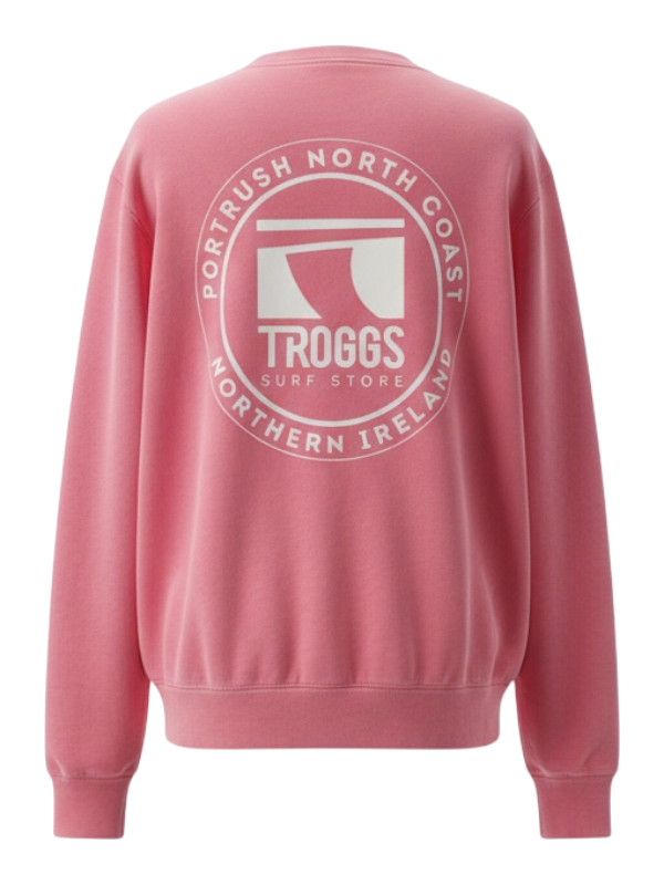 Troggs Independant Washed Sweatshirt - Pink