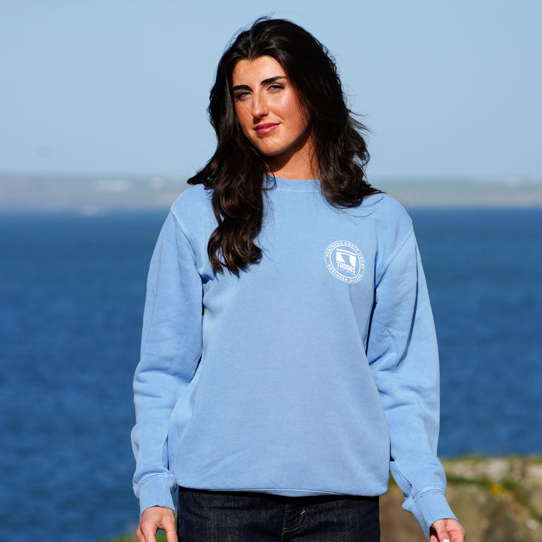 Troggs Independant Washed Sweatshirt - Sky Blue