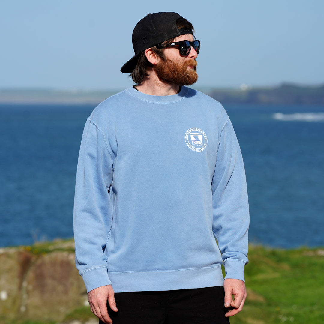 Troggs Independant Washed Sweatshirt - Sky Blue