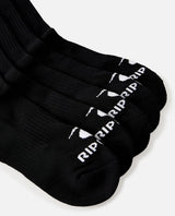 Rip Curl Brand Crew Sock - 5 Pack