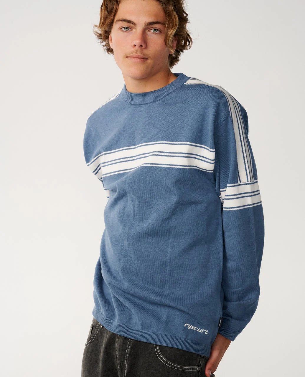 Rip Curl Archive Twu Stripe Crew Knit Jumper