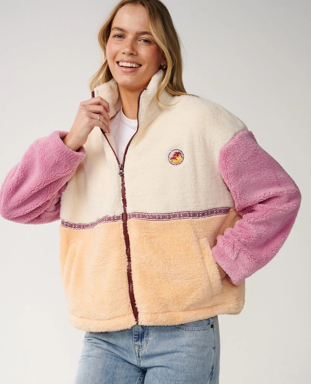 Rip Curl Surf Revival Heritage Zip Polar Fleece