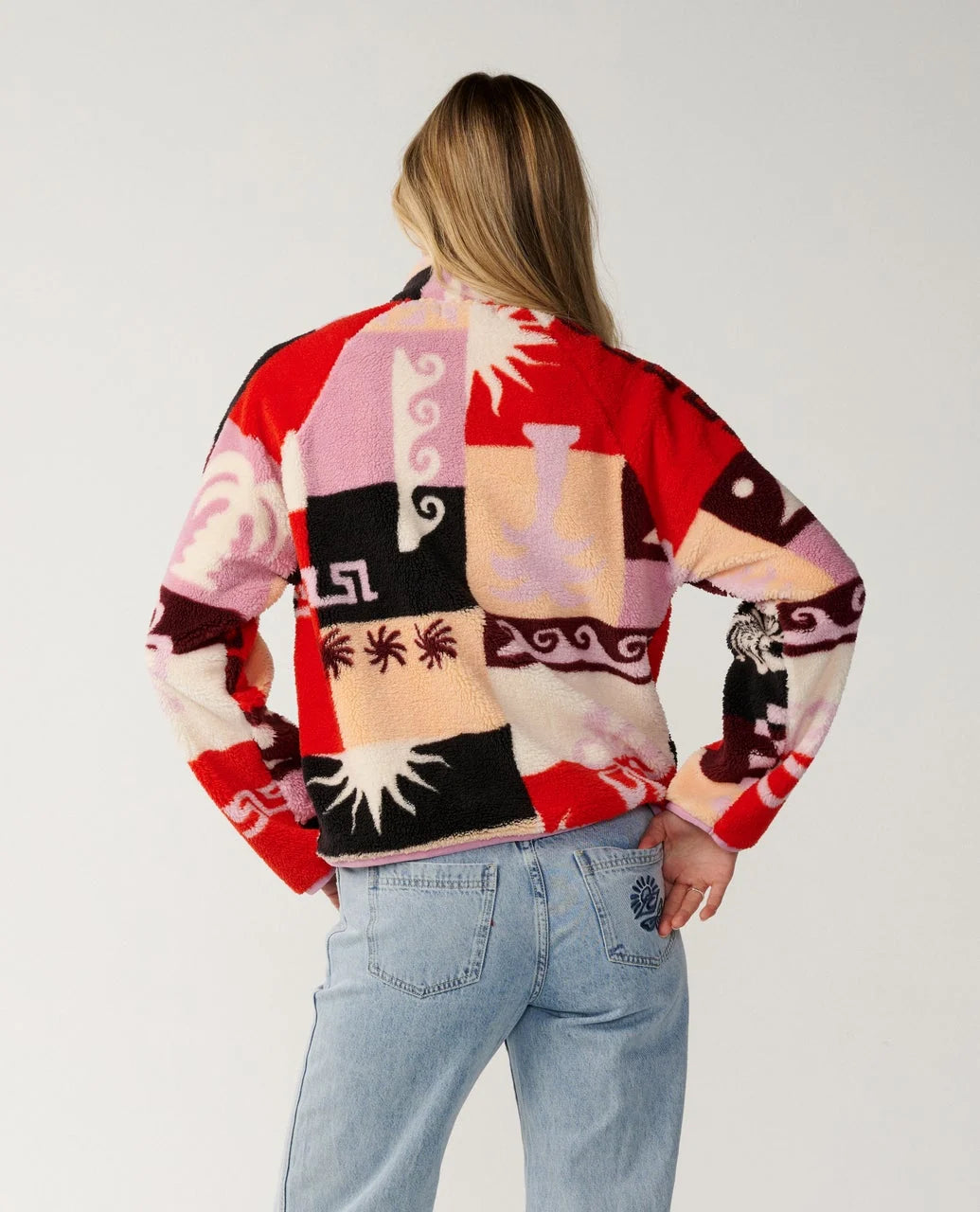 Rip Curl Party Wave Allover Zip Polar Fleece