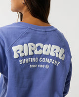 Rip Curl Surf Puff Raglan Relaxed Sweatshirt