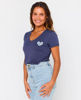 Rip Curl Heart V Neck T-Shirt
