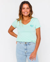 Rip Curl Heart V Neck T-Shirt