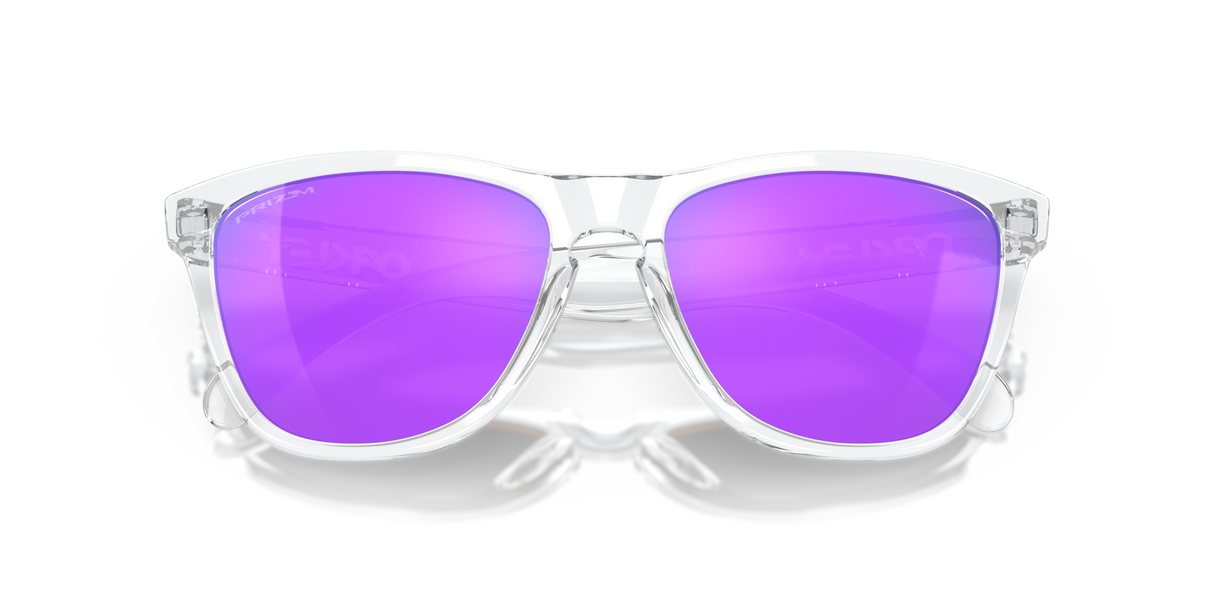 Oakley Frogskins - Polished Clear Frame with Prizm Violet Lens