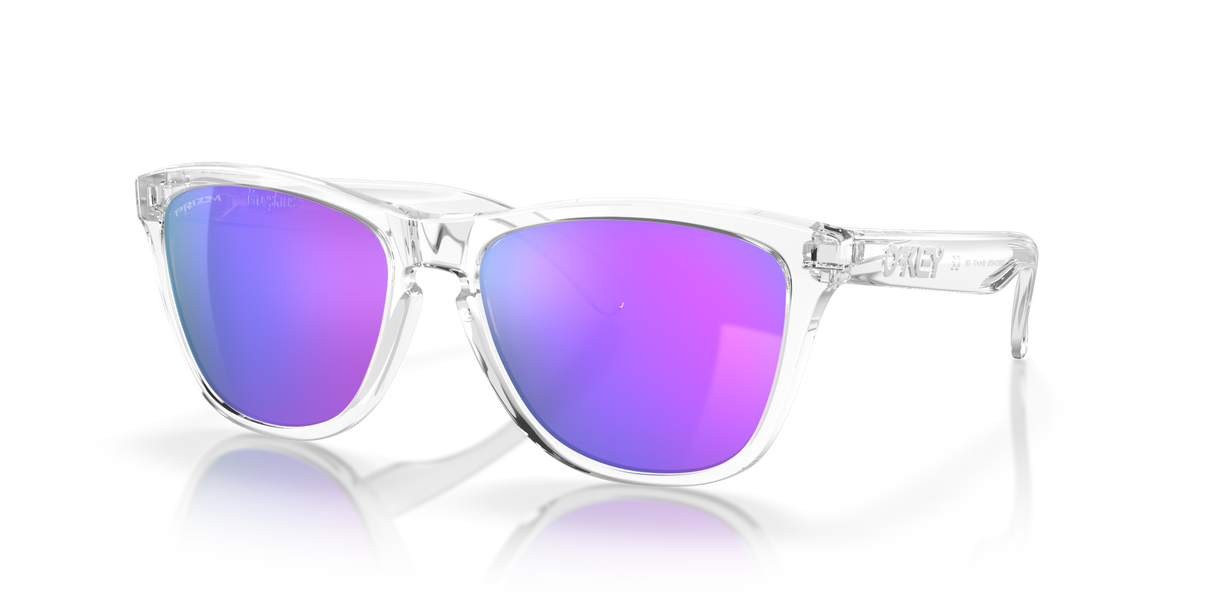 Oakley Frogskins - Polished Clear Frame with Prizm Violet Lens