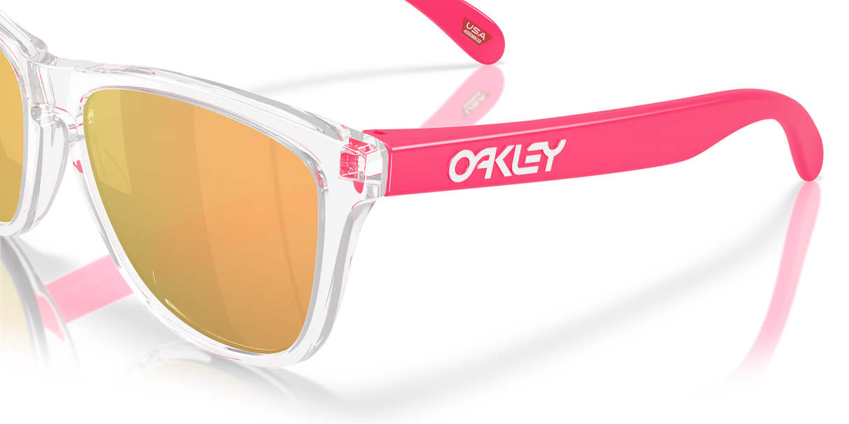 Oakley Frogskins - Clear Frame with Prizm Rose Gold Polarized Lens
