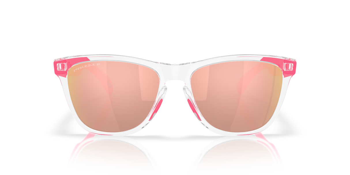 Oakley Frogskins - Clear Frame with Prizm Rose Gold Polarized Lens