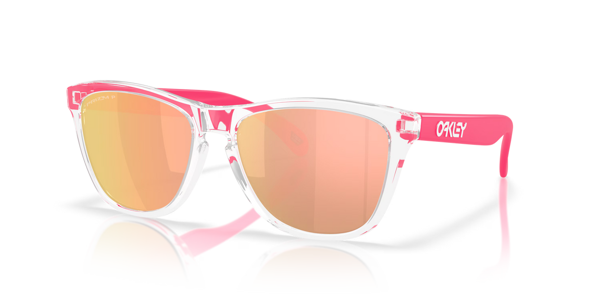 Oakley Frogskins - Clear Frame with Prizm Rose Gold Polarized Lens