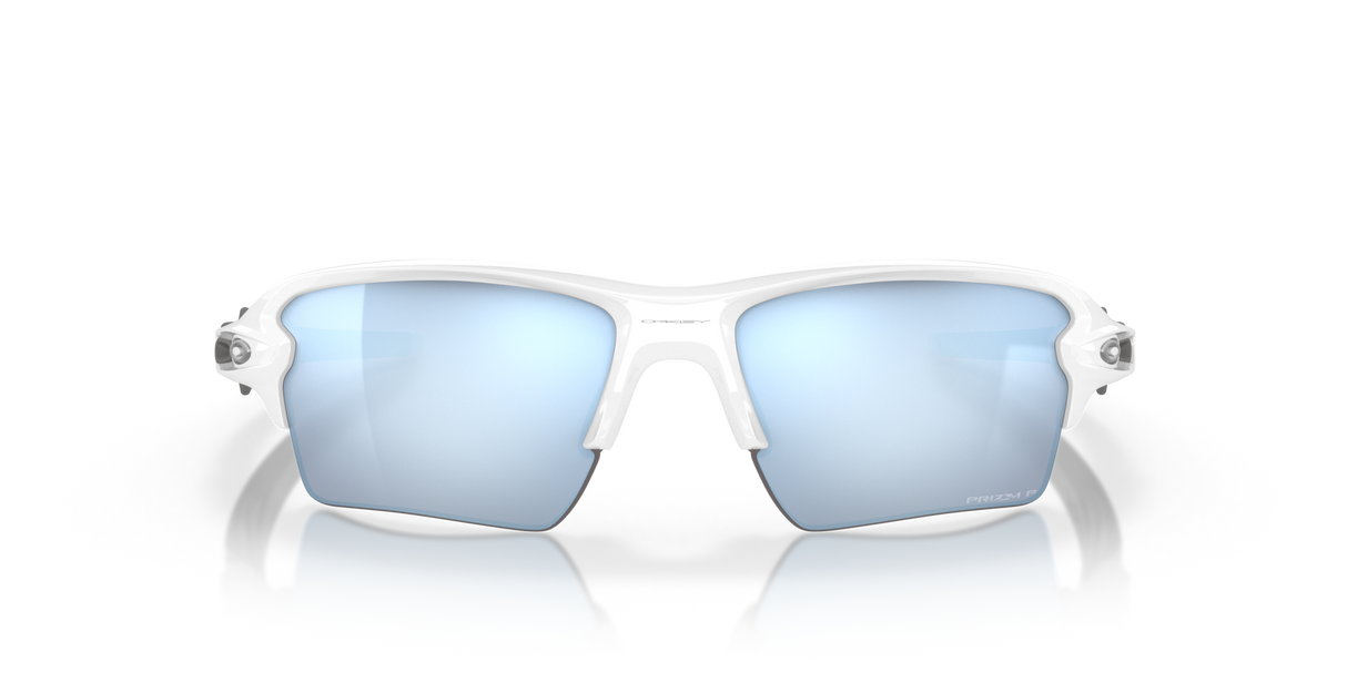 Oakley Flak 2.0 XL - Polished White Frame with Prizm Deep Water Polarized Lens
