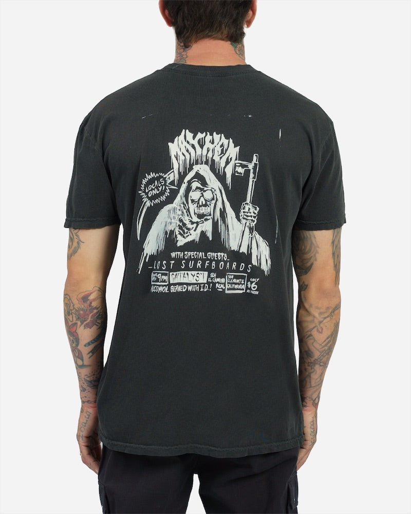 Lost Flyer Vintage Dye T-Shirt - Vintage Black