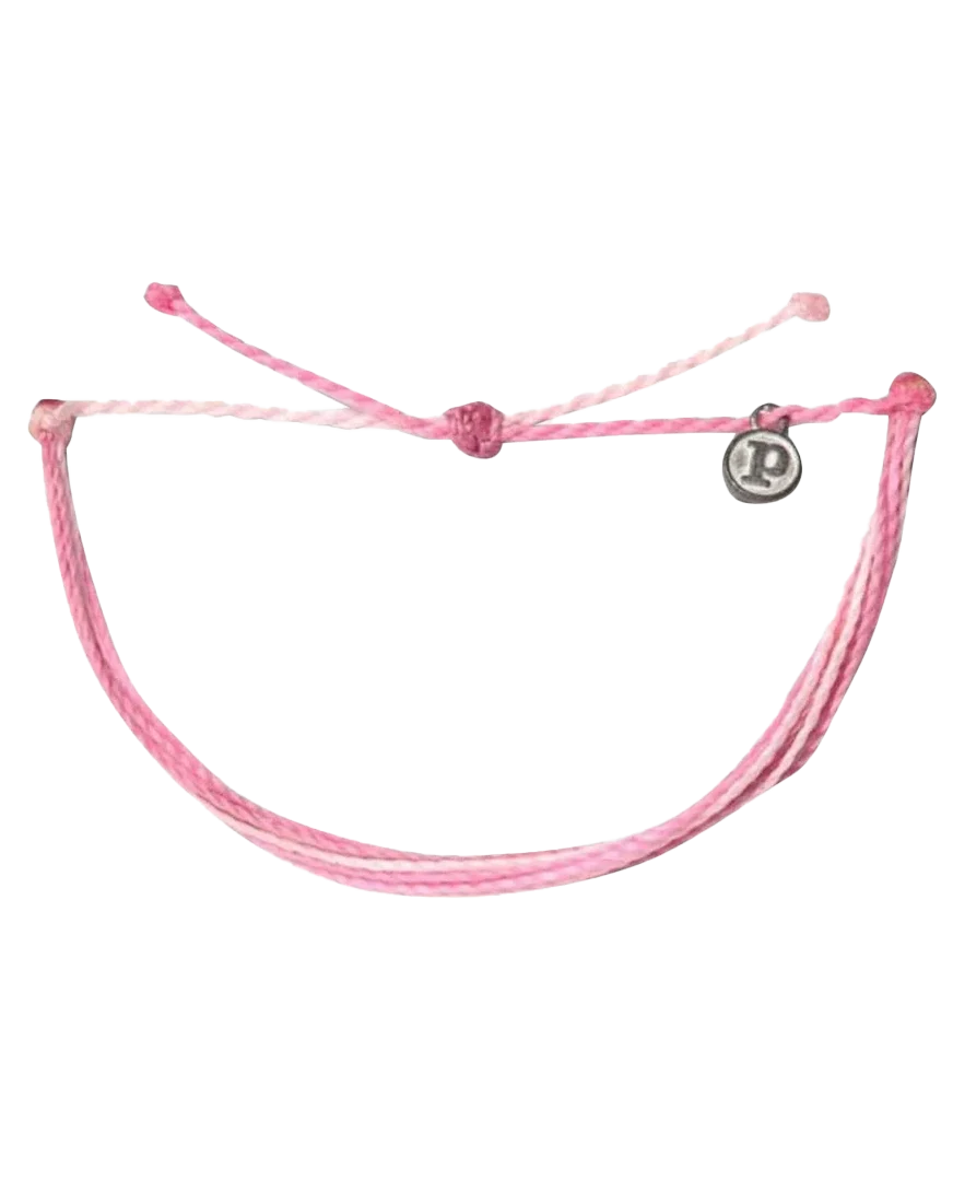 Pura Vida Charity Boarding 4 Breast Cancer Bracelet