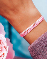 Pura Vida Charity Boarding 4 Breast Cancer Bracelet