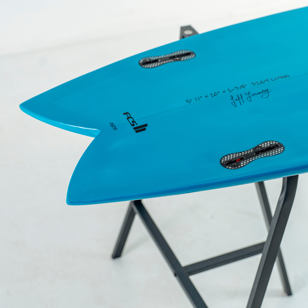Circle One Heritage Keel Twin Fish Surfboard - Sky Blue