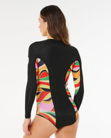 Rip Curl G-Bomb 1.5 Long Sleeve Front Zip Spring Suit - Neon Waves