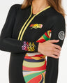 Rip Curl G-Bomb 1.5 Long Sleeve Front Zip Spring Suit - Neon Waves