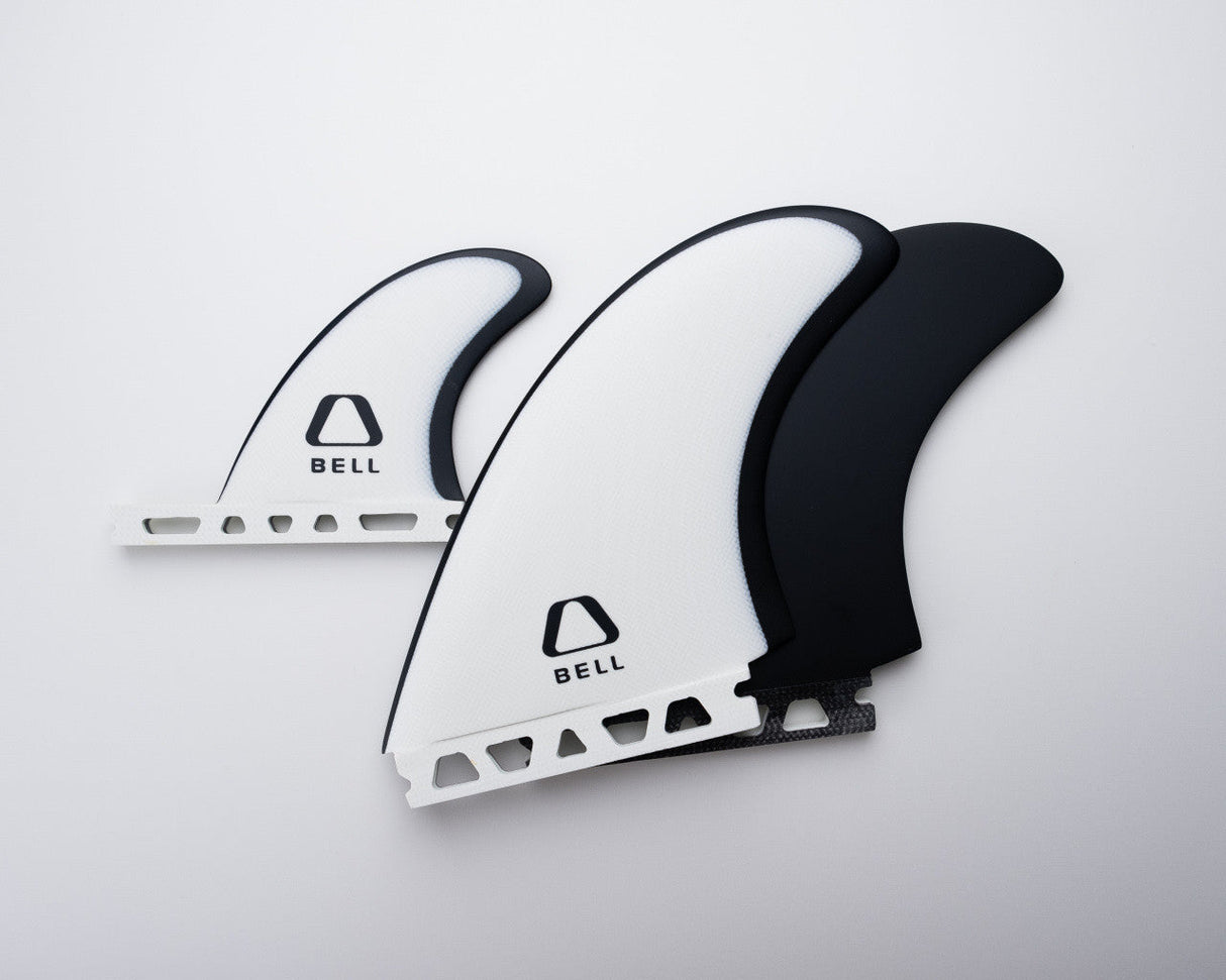 Bell Fins Fiberglass Twin + Stabilizer - White