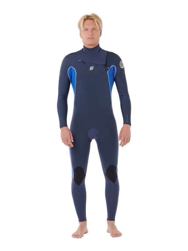 Rip Curl Mens Dawn Patrol 4/3 Chest Zip Wetsuit - Electric Cobalt