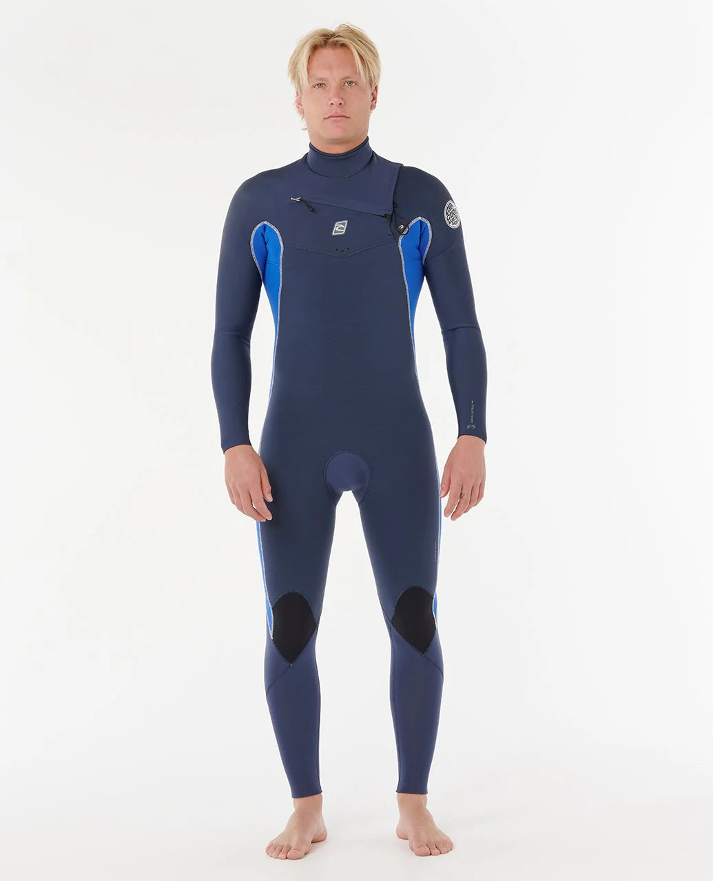 Rip Curl Mens Dawn Patrol 4/3 Chest Zip Wetsuit - Electric Cobalt