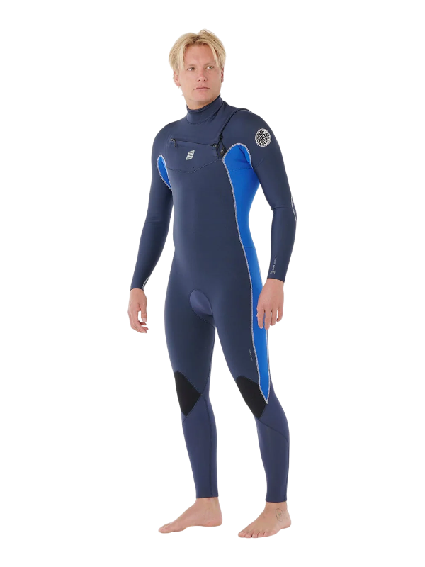 Rip Curl Mens Dawn Patrol 4/3 Chest Zip Wetsuit - Electric Cobalt