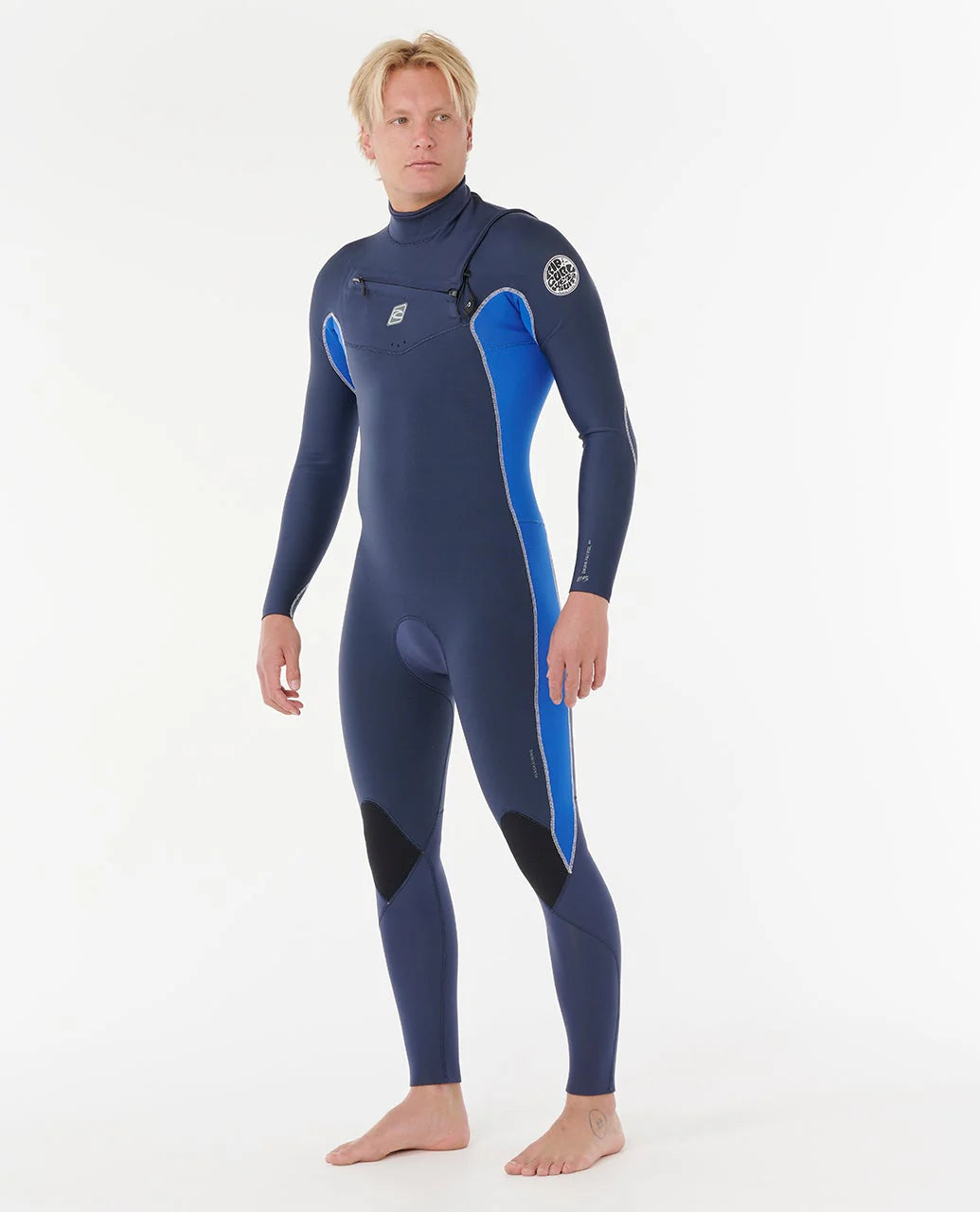 Rip Curl Mens Dawn Patrol 4/3 Chest Zip Wetsuit - Electric Cobalt