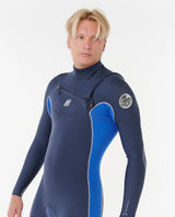 Rip Curl Mens Dawn Patrol 4/3 Chest Zip Wetsuit - Electric Cobalt