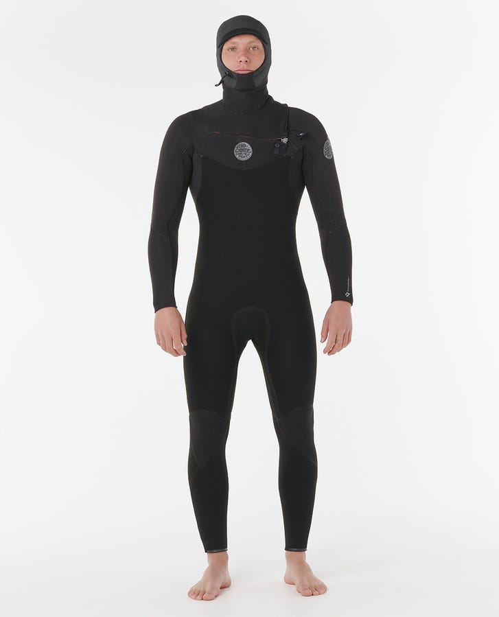 Rip Curl Mens Flashbomb E7 5/4 Hooded Wetsuit - Black