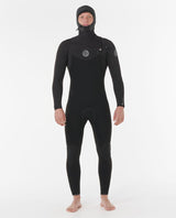 Rip Curl Mens Flashbomb E7 5/4 Hooded Wetsuit - Black