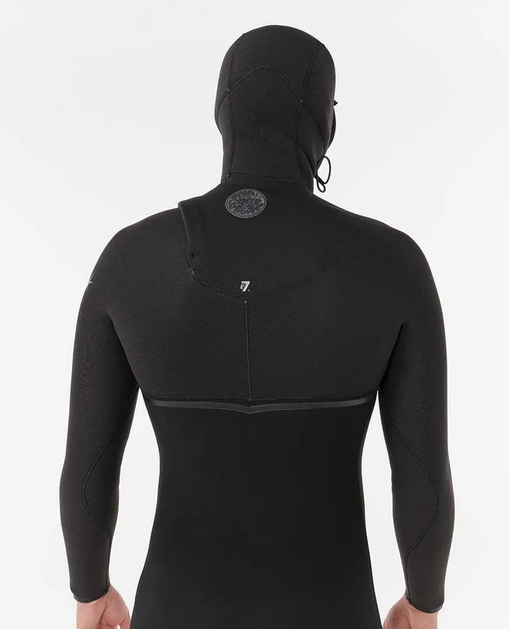 Rip Curl Mens E Bomb 5/4 Zip Free Hooded Wetsuit