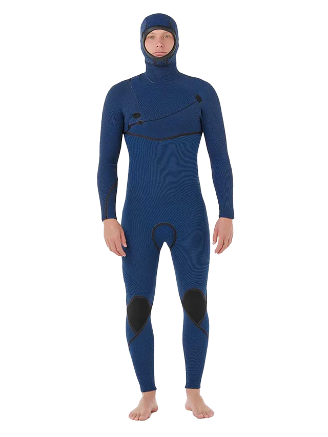 Rip Curl Mens E Bomb 5/4 Zip Free Hooded Wetsuit