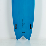 Circle One Heritage Keel Twin Fish Surfboard - Sky Blue