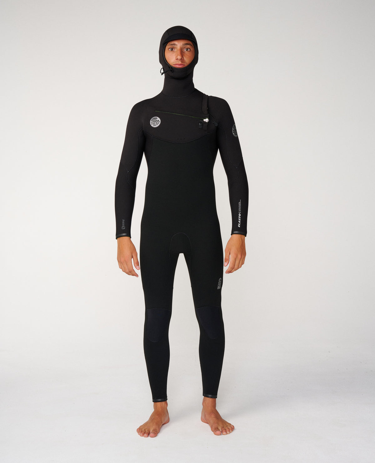 Rip Curl Mens Elasto 5/4 Hooded Wetsuit - Black