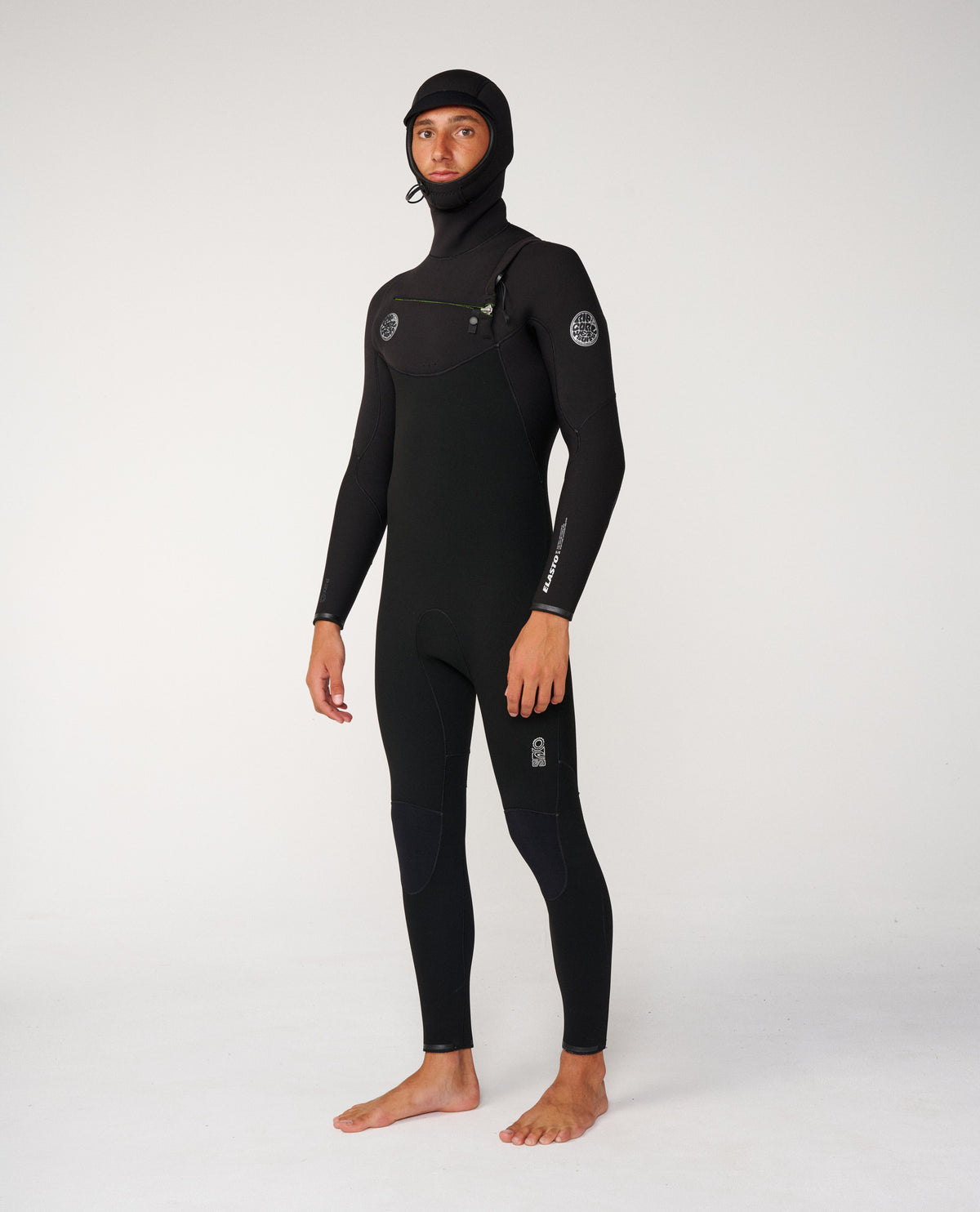 Rip Curl Mens Elasto 5/4 Hooded Wetsuit - Black